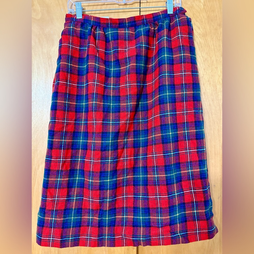 Vintage Pendleton plaid skirt